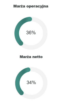 Marża operacyjna i marża netto - wykres